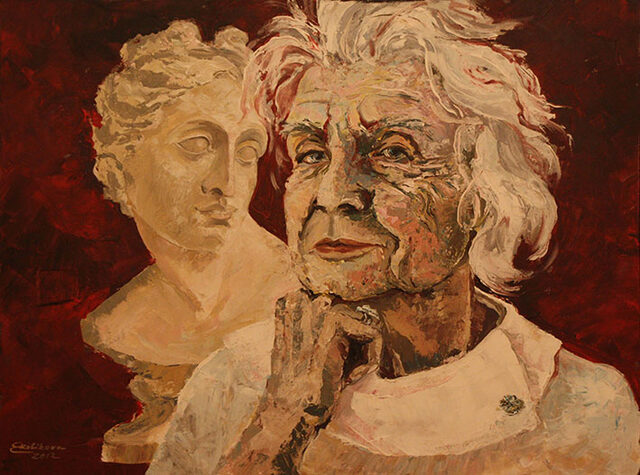 Portrait einer älteren Dame mit feinen Gesichtszügen